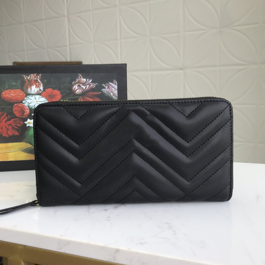 

Fashion Single zipper wallets the most stylish way to carry around money cards and coins men leather purse card holder long clutch business women wallet 443123 GB115, Other expenses