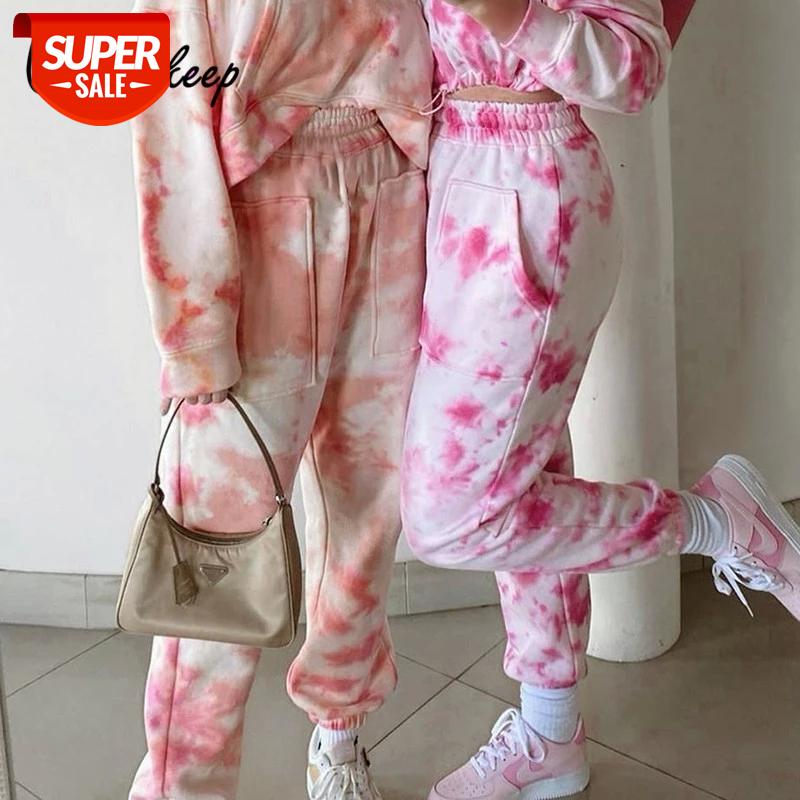 

Weekeep Tie Dye Sweatpants Women Elastic High Waist Baggy Pants Fashion Summer Pants Jogger Leggings Trouser #fL6w, Black;white