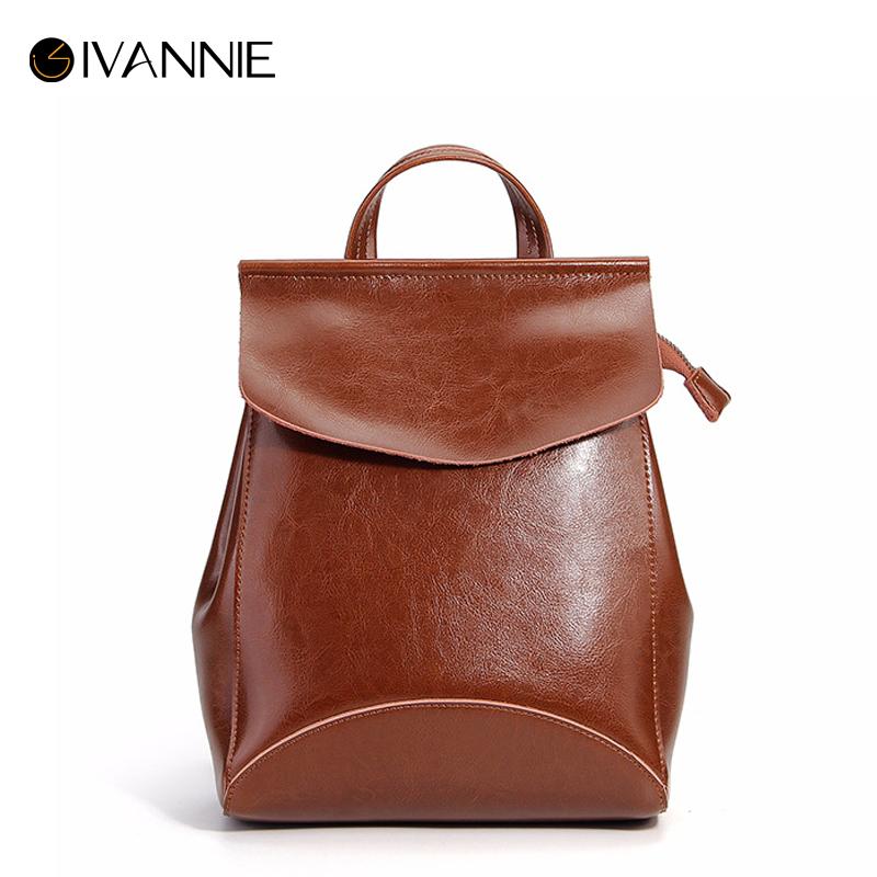 

2021 Backpack Women Genuine Leather Red Black Bag Female Cowhide Solid Girls Backpack Simple Design teenage shoulder Bag bolsas