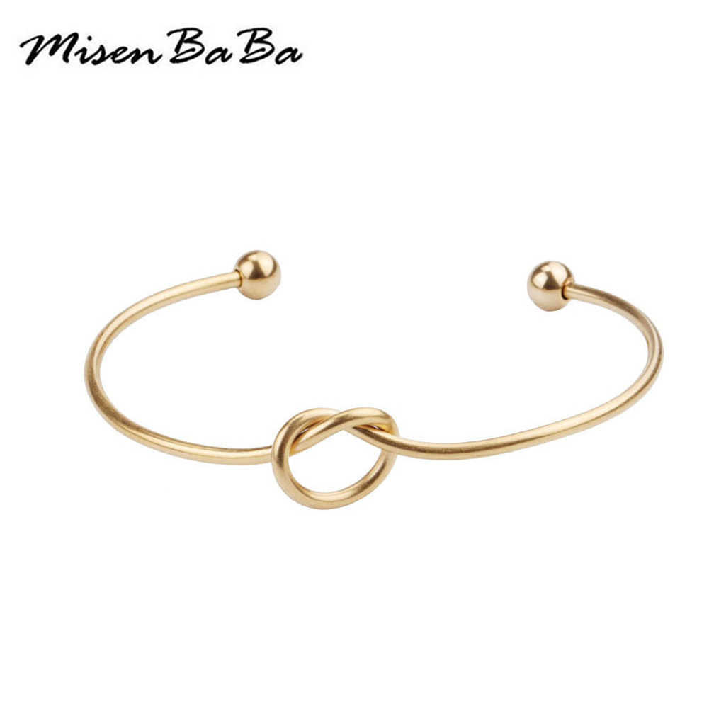 

5pcs/lot Simple Knot Stainless Steel Bangle for Woman Minimalist Bracelet Bangle Jewelry Accessories Q0720