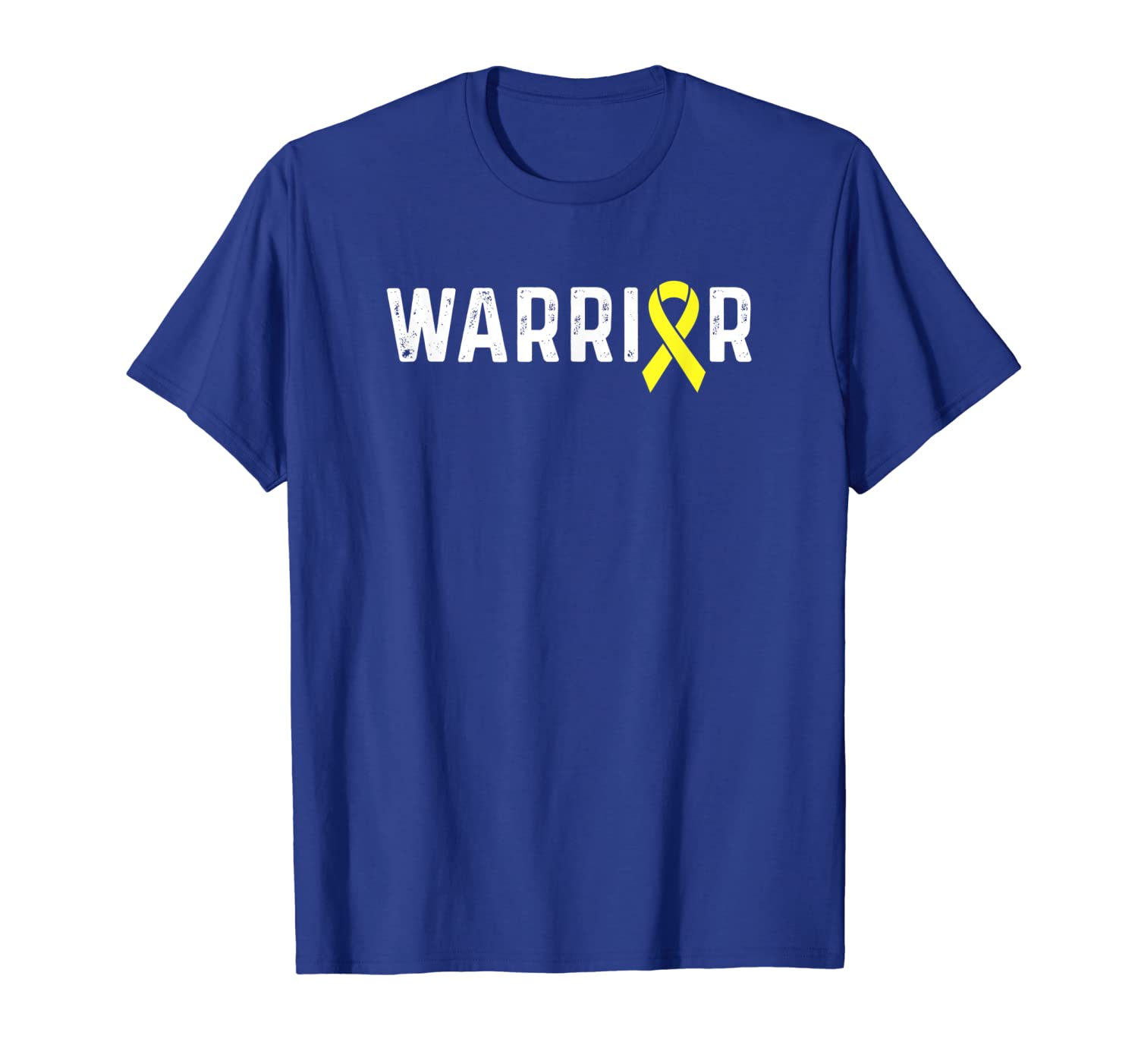 

Sarcoma Awareness Products Yellow Ribbon Cancer Warrior T-Shirt, White;black