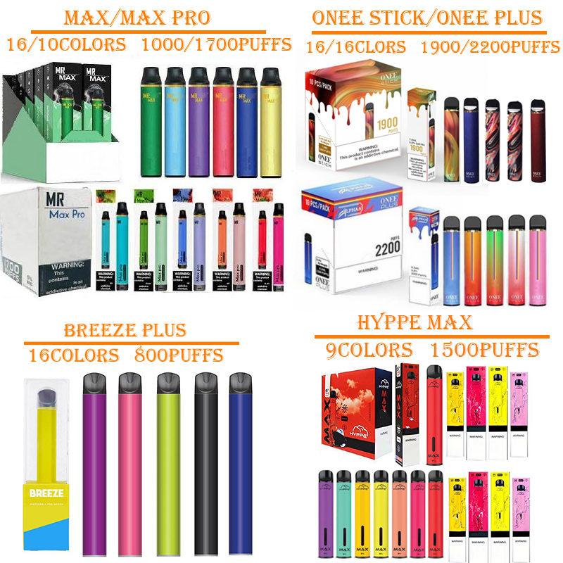 

puff bars onee stick plus fog max pro bang xxl breeze E Cigarette 1900puffs 2200puffs Disposale Vape Pen Device Pre-filled Kit