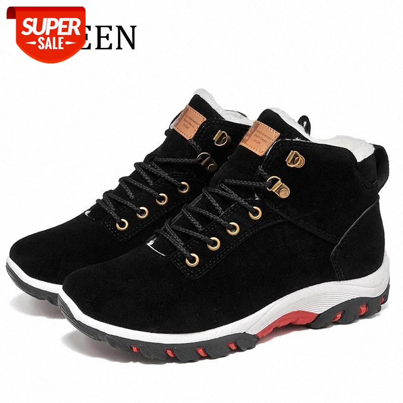 

YWEEN New Men Boots for Men Winter Snow Boots Warm Fur&Plush Lace Up High Top Fashion Shoes Sneakers #4p4Y