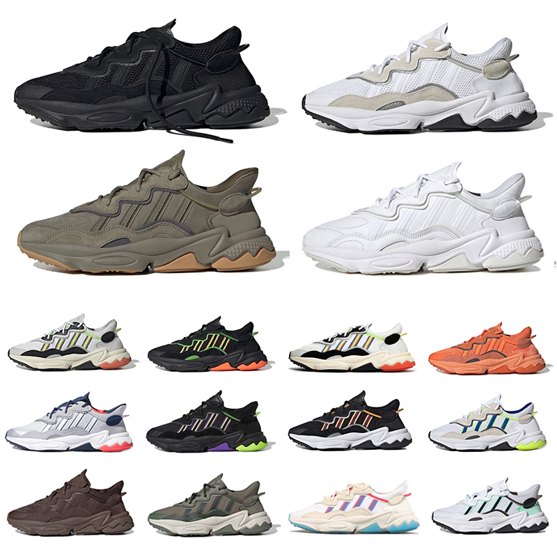 

Trace Cargo Ozweego mens running shoes Pale Nude Crystal White black Bright Cyan Pusha T mesh leather women men trainers sports sneakers King Push Era Pack Neon Green, Color#15