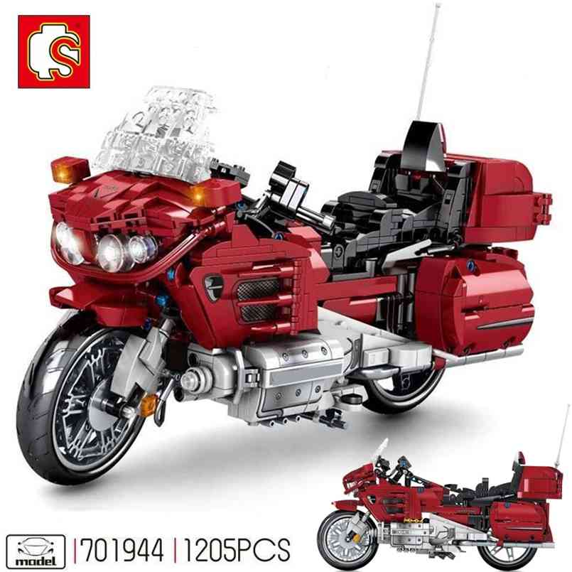

SEMBO Technical Motorcycle Car MOTO Off Load Autocycle Creative Expert Building Block Motorbike Speed Racing Vehicle Bricks Toys 210830