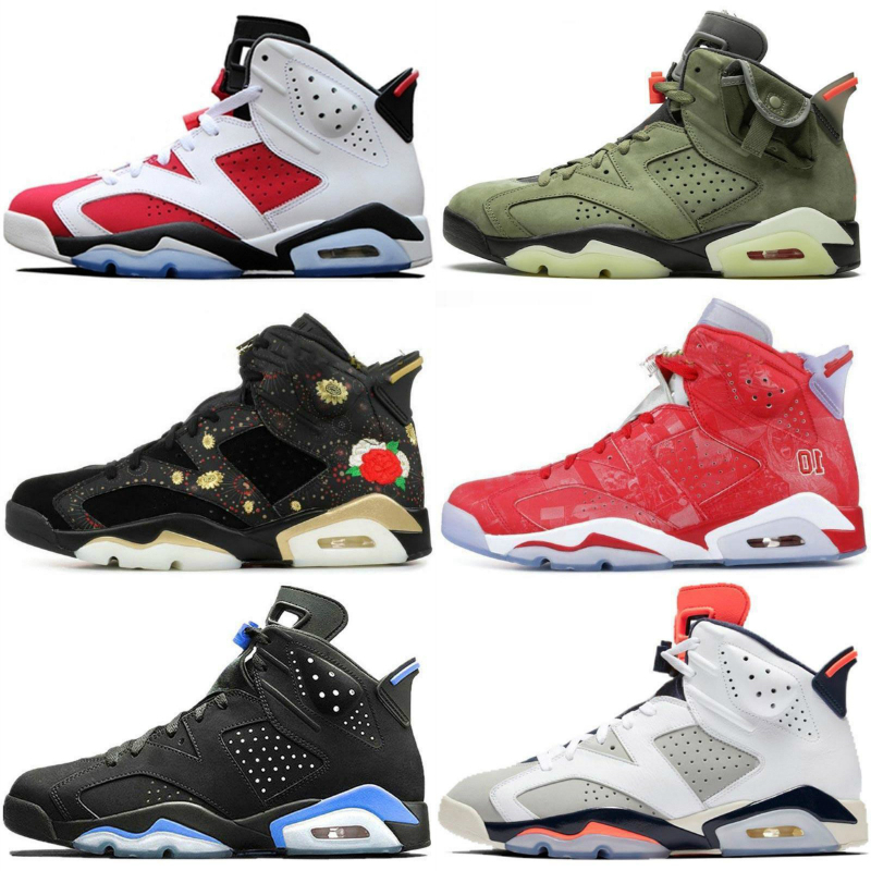 

SELL 2021 Hot Travis Scotts Jumpman 6 Laser Fuchsia Washed Denim Men Basketball Shoes JORDÁN 6s Trainers Mens Sports Sneakers With Box Designer