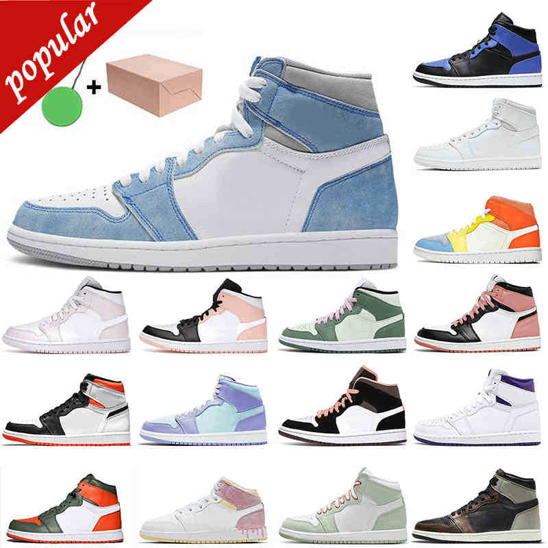 

7-13 With Box Jumpman 1 1s Men Women Basketball Shoes Retro High OG Court Purple Travis Sneakers Patina Rust Shadow Pollen Trainers Size, B10 mid peach mocha 36-46