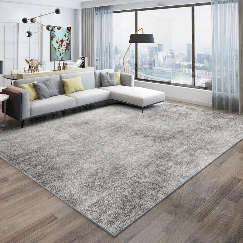 

Carpet living room Nordic gray modern minimalist home sofa coffee table solid color carpet bedroom full of bedside blankets, Ka-39a