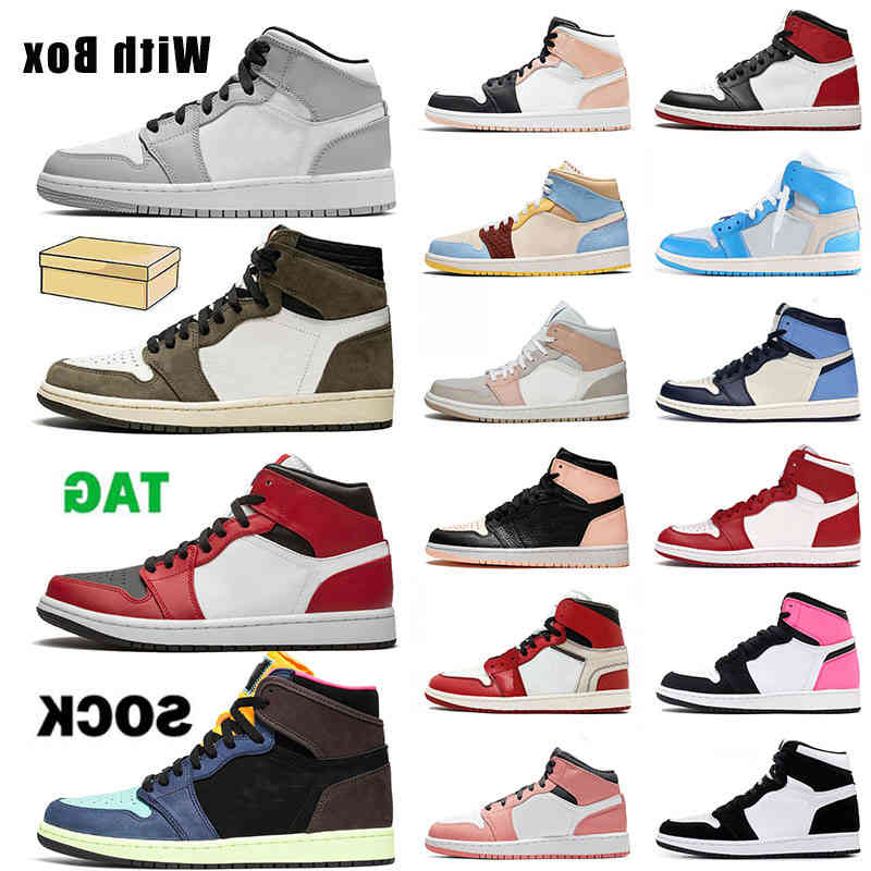 

Shoes x High 1s Mens Womens Basketball Shoe 1 Jumpman Cactus Jack Obsidian Mid Pink Sports Sneakers Trainer Stock, D21 36-46 fearless