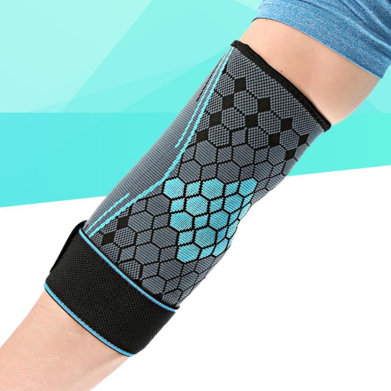 

Elbow & Knee Pads 1pc Unisex Running Protector Armband Sport Support Extended Brace Warmers Arm Sleeve(Blue,), As pic