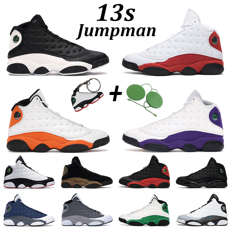 

Basketball Shoes 13s jumpman 13 men women high top Red Flint Hyper Royal Black Cat Court mens sports trainer sneakers Size 5.5-13, Bred