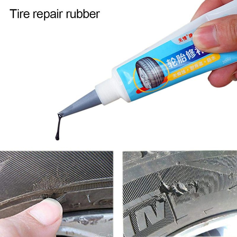 

30ml Car Tire Repair Glue Strong Repair Glue Black Soft Rubber Motorcycle Auto Truck Wheel Tyre Puncture Seal Universal