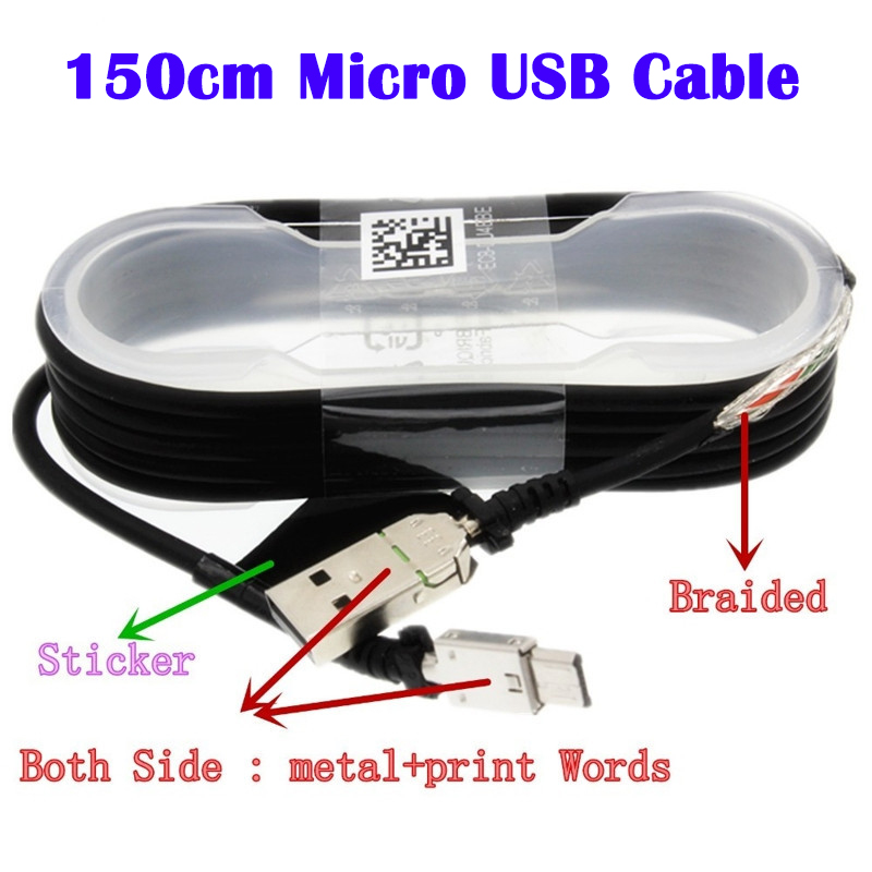 

Original Micro USB 2.0 Cable 150cm 5FT Data Sync cable for Samsung Galaxy S6 s7edge Note 4 5 S4 S3, White