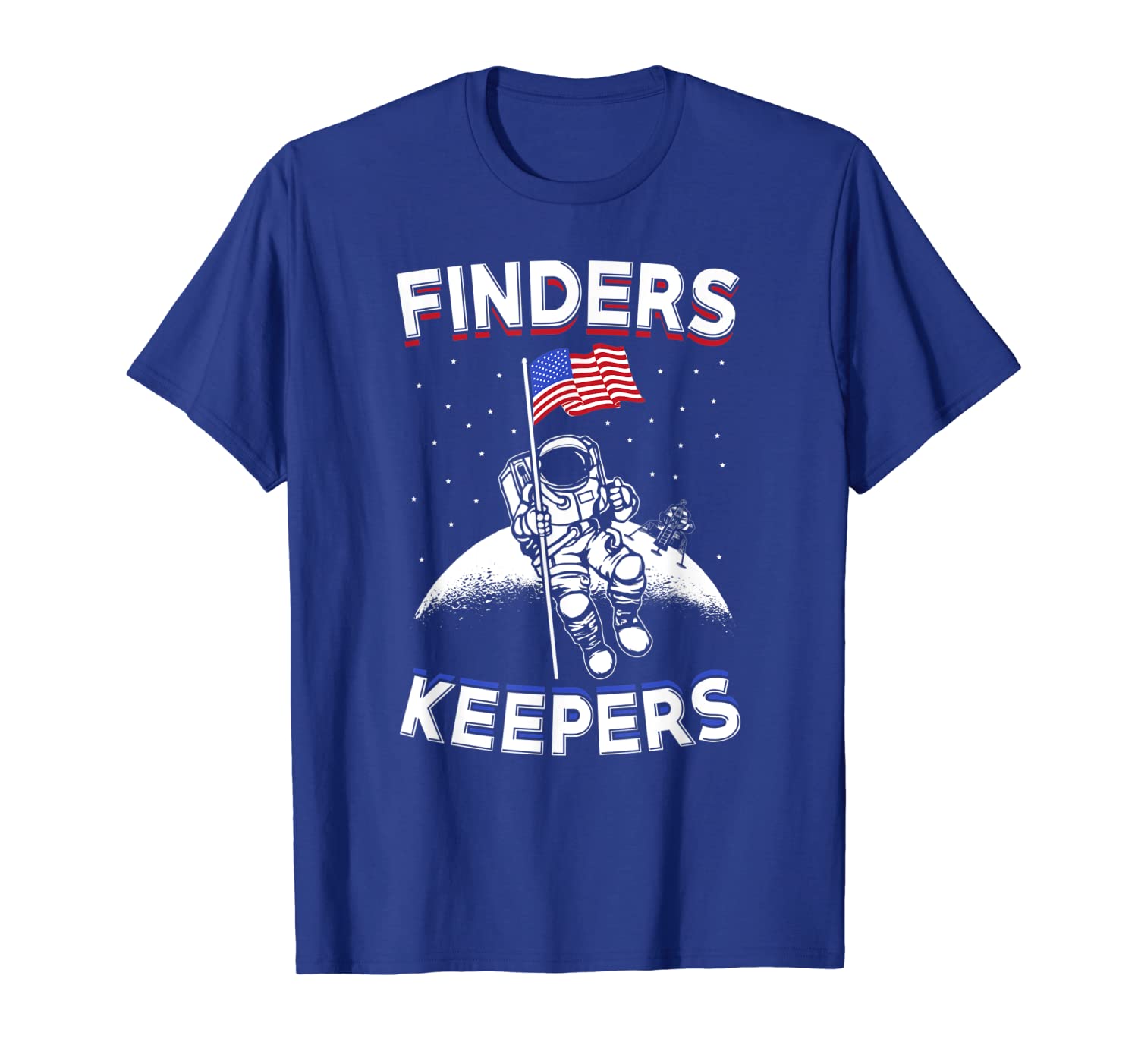 

Finders Keepers T-Shirt - American Moon Mission T-Shirt, White;black