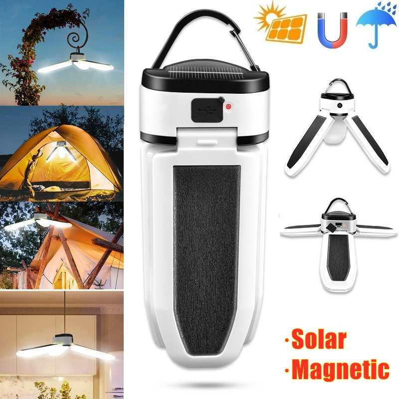 

Outdoor Solar Hanging Lamp Garage Light USB 30W 60LED Waterproof Camping Lamp For Corridors Emergency Lighting