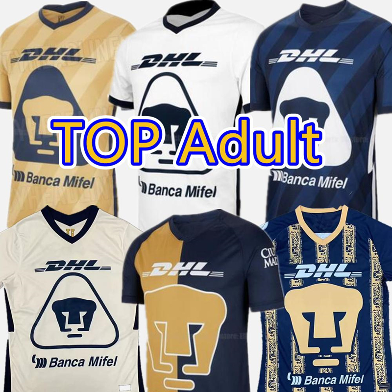 

2021 Liga MX FC UNAM Soccer Jersey 2022 ITURBE 21 22 maillot de futol MORA football shirt G.GONZALEZ MALCORRA uniform adult man camisetas, No patch unam third gold 2021