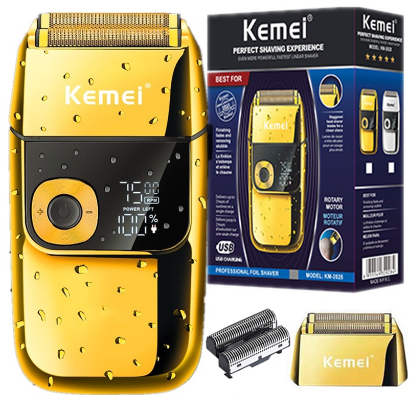 

Original kemei barber professional beard hair shaver for men electric shaver rechargeable electric razor balds shaving machine