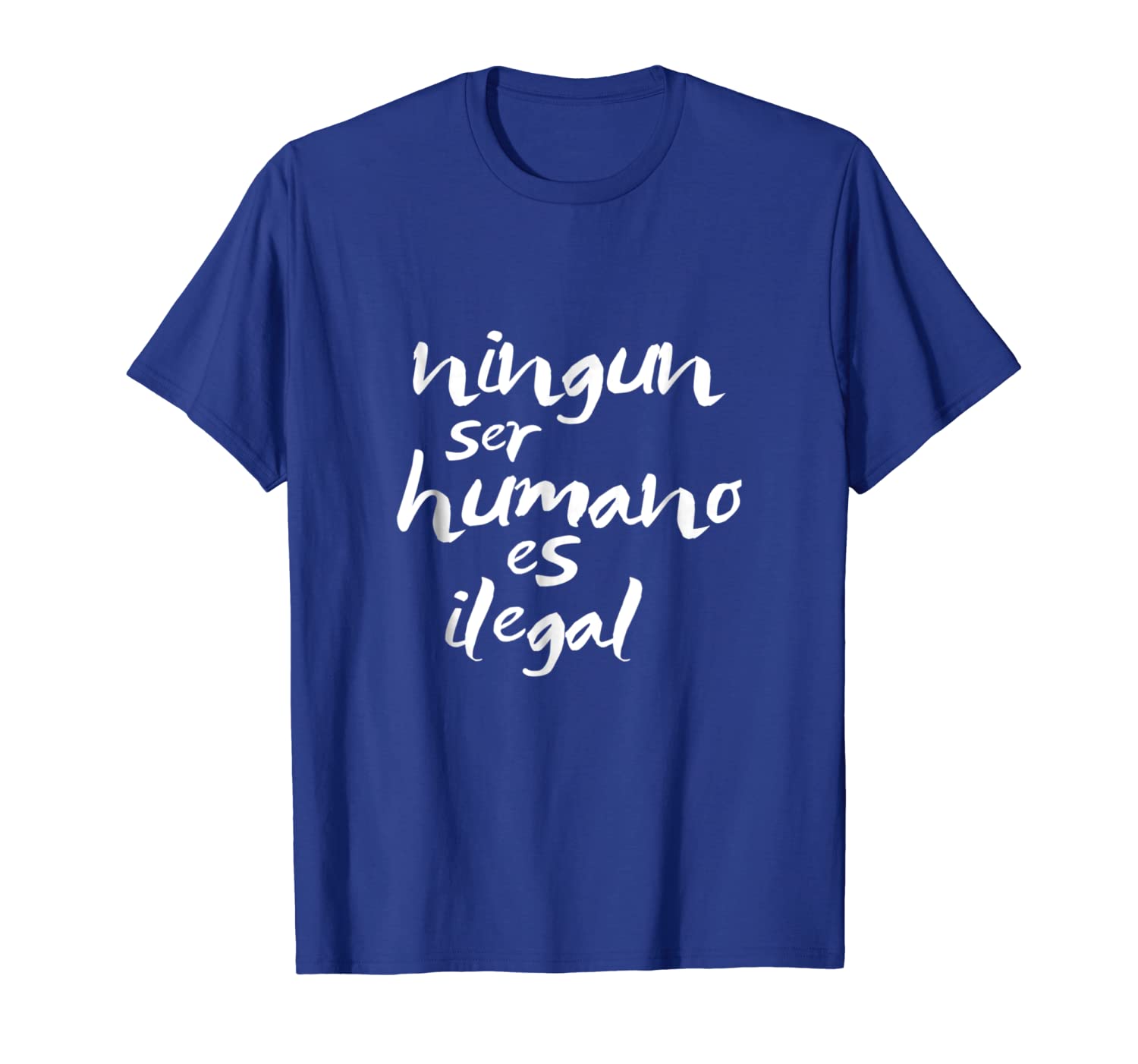 

ningun ser humano es ilegal pro immigration tshirt, White;black