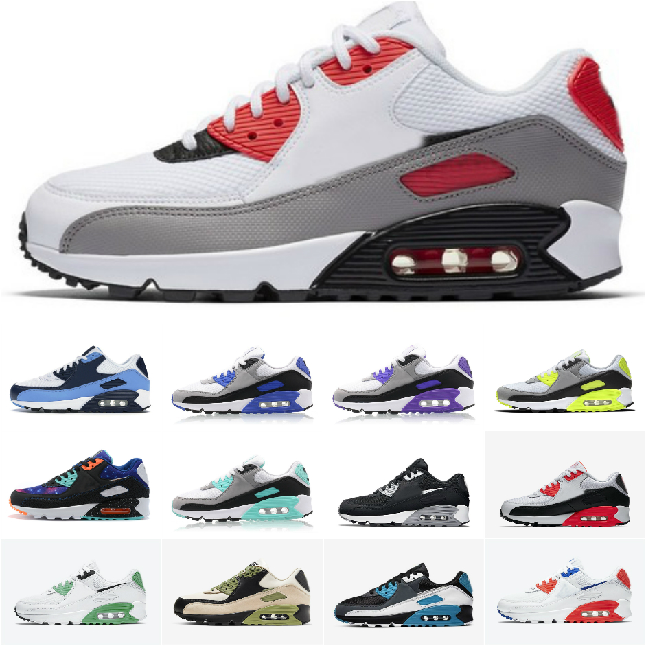 

90 Mens Running Shoes Supernova Bred CamO Orange Green Infrared Triple White Black Volt Yellow Viotech Univeristy Red 90s Women Sports Trainers Sneakers, Bubble package bag