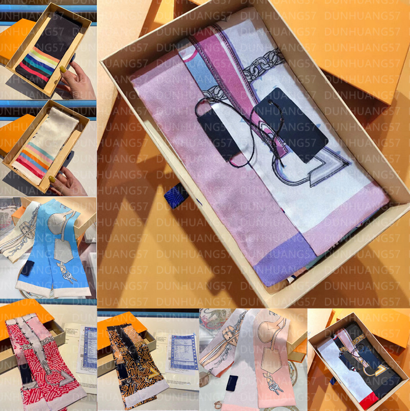 

Designer Women Scarves Top Quality Fashion Classic Headband Silk Luxury Scarf European and American Fashion Mainstream Handbags Accessories 120*8cm Couple Gift