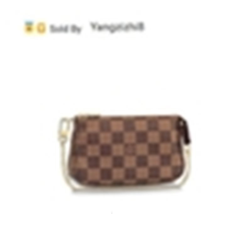

yangzizhi8 leather n58009 mini pochette accessoires women real 2019 long wallet chain wallets compact purse clutches evening key card, Black;red