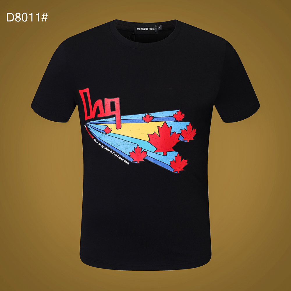 

DSQ PHANTOM TURTLE SS Mens Designer T shirt Italian fashion Tshirts Summer DSQ Pattern T-shirt Male High Quality 100% Cotton Tops 60208, White;black