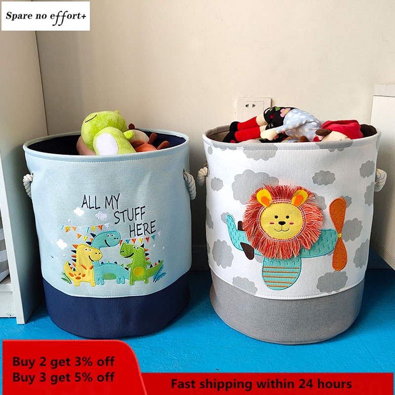 

Baby aundry Basket Cute Dinosaur Fodabe Toy Storage Bucket Picnic Dirty Cothes Basket Box Canvas Organizer Cartoon Anima