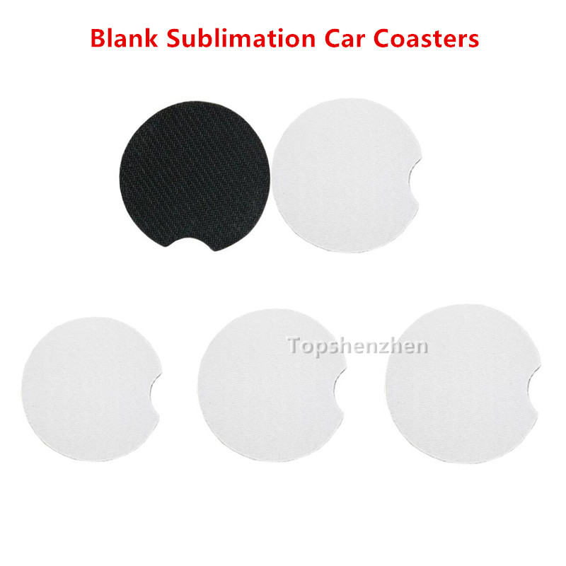 

Blank Sublimation Neoprene Car Coasters Car Drink Cup Holder Coasters For Car Cup Mugs Mat Contrast Home Decor Accessories