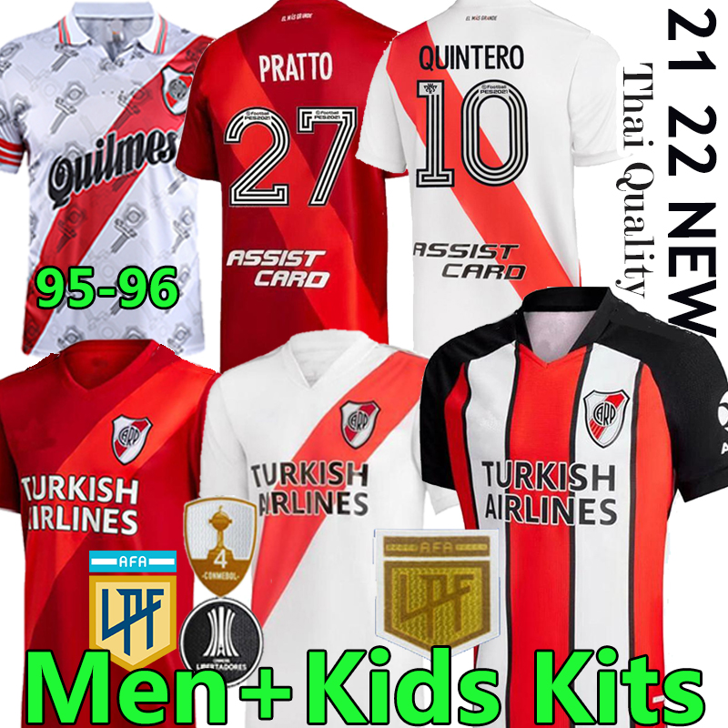 

2021 2022 NEW River plate soccer jerseys ÁLVAREZPRATTO FERNÁNDEZ Retro 1996 camisetas Men Kits Kids football uniforms Pants, Black