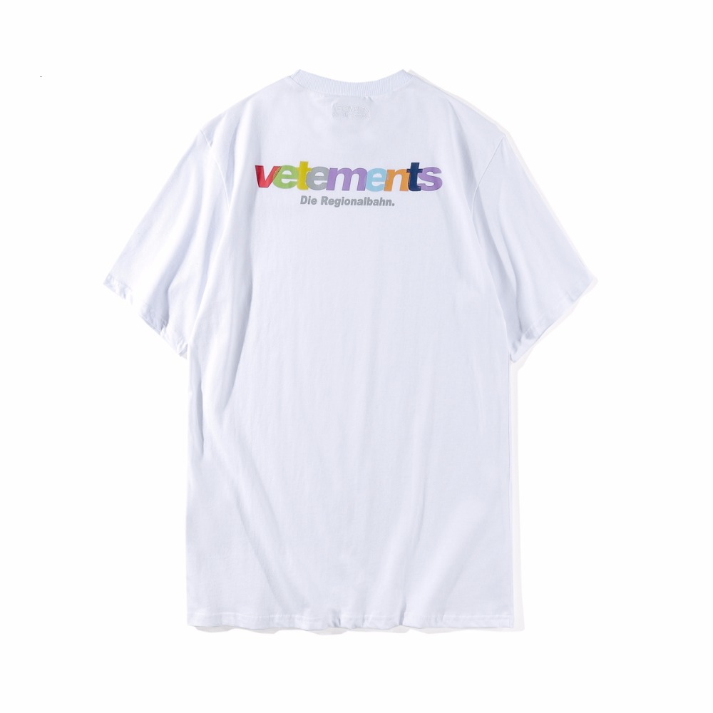 

2021 New F/w Latest Top Vetements Oversized Haute Couture Raiow Letter Men Women Short Sleeve t Shirt Hip Hop Fashion Tee S- J383, Black