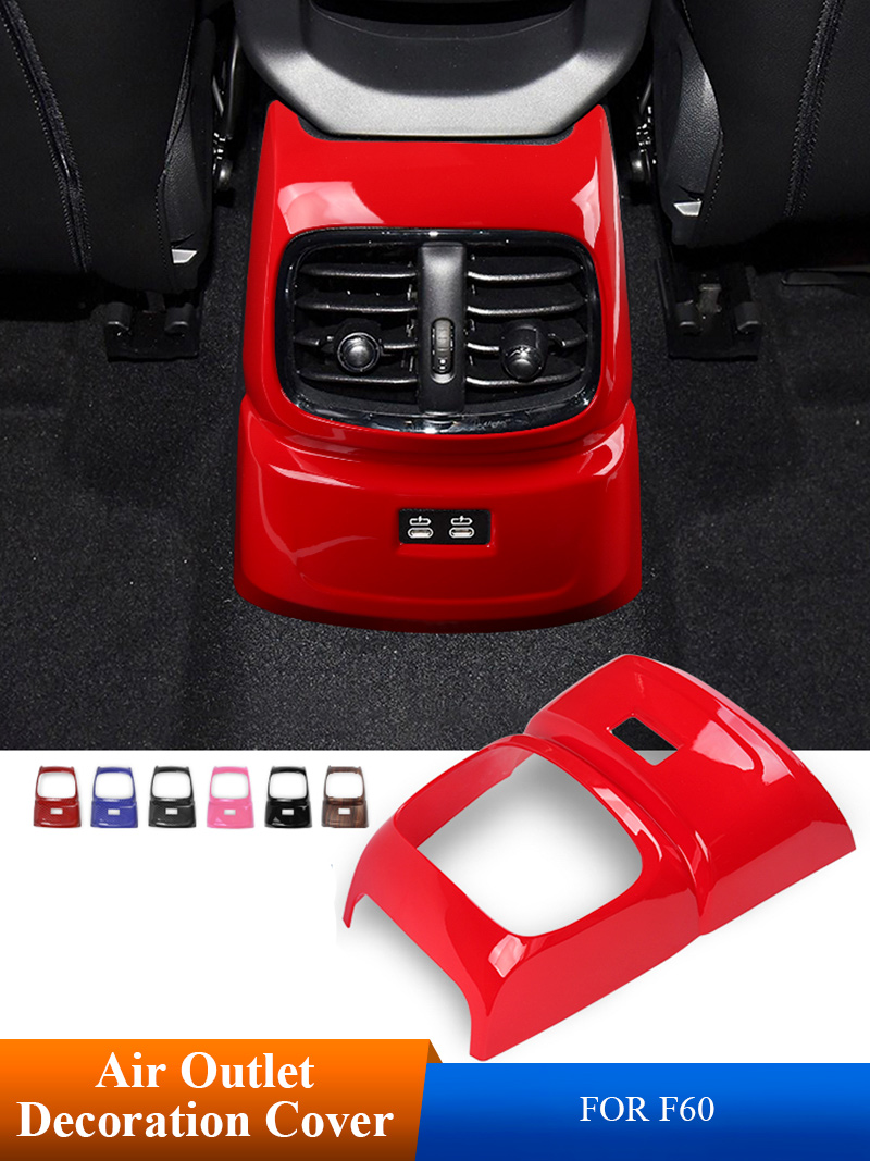 

1Pcs ABS Car Central Armrest Box Rear Exhaust Air Outlet Decorative Cover Stickers Car Styling For BMW MINI New Countryman F60