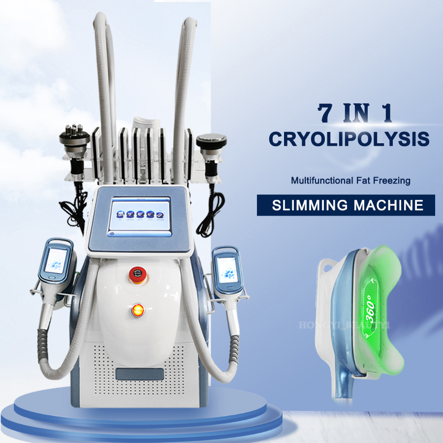 

2021 Cryolipolysis Freeze Fat Slimming Machine 2 Handles Work Cryolipolyse Lipo Laser RF Skin Tightening
