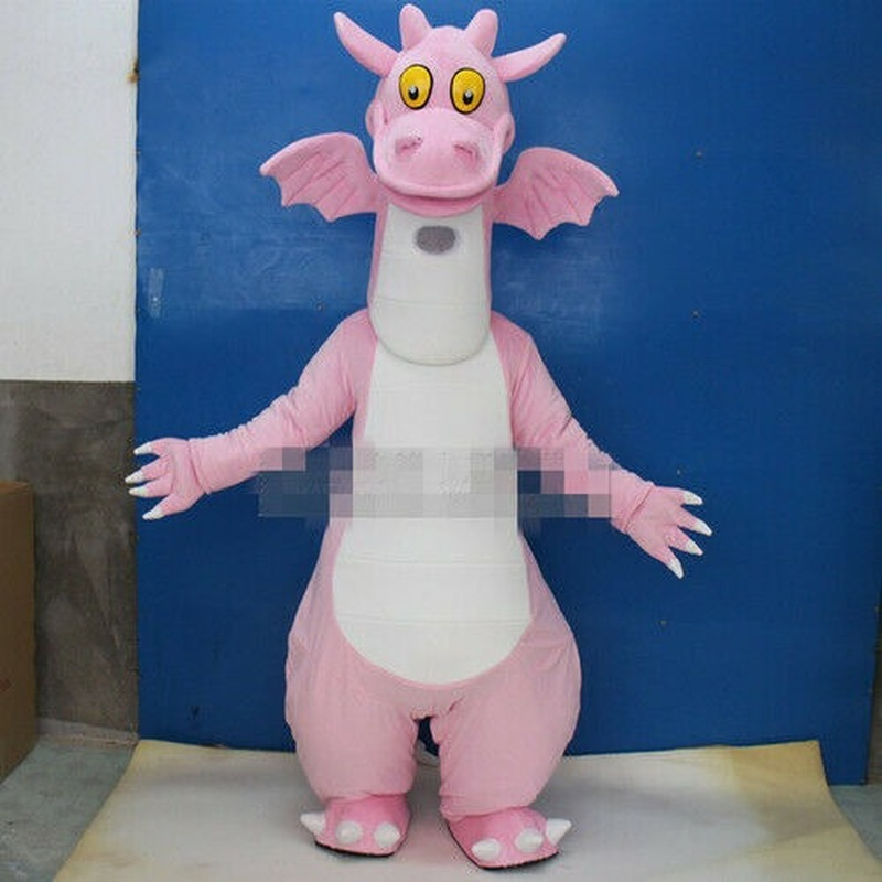 Mascot CostumesHalloween Pink Dinosaur Mascot Costume Dress Outfits Carnival Furry Suits Party Game Fursuit Cartoon Dress-image-747527598