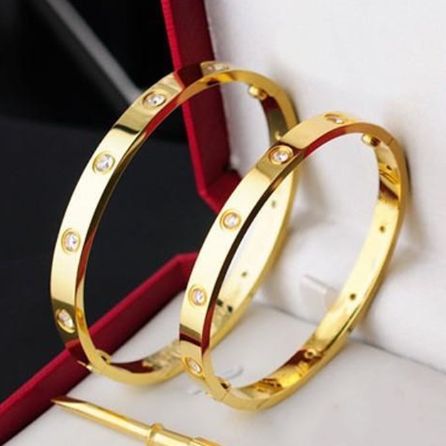 

2021 nail screw charm bracelets design women love bangle men luxury designer jewelry stainless steel lovers gift silver rose gold diamond bangles mens bracelet