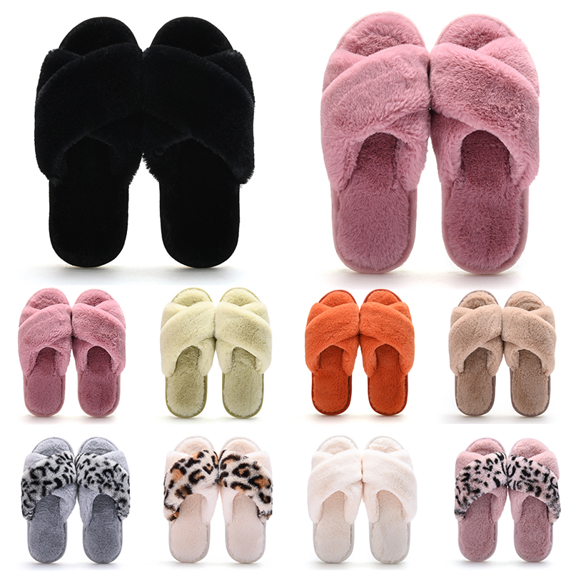 

Classic Winter Indoor Slippers fors Women Snow Fur Slides House Outdoor Girls Ladies Furry Slipper Flat Platform Soft Comfortable Shoes, #12