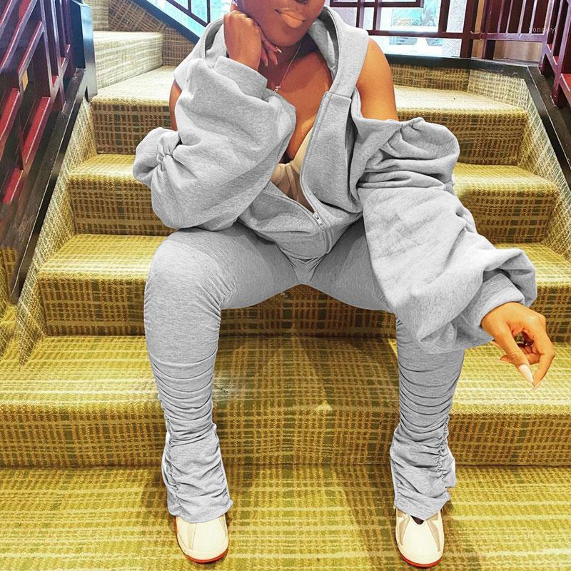 

Running Sets 2021 Women Sportswear 2 Pieces Set Long Sleeve Autumn Tracksuit Sweatsuit Gym Fitness Jogging Sweatpants Zipper Suit Set1, Black