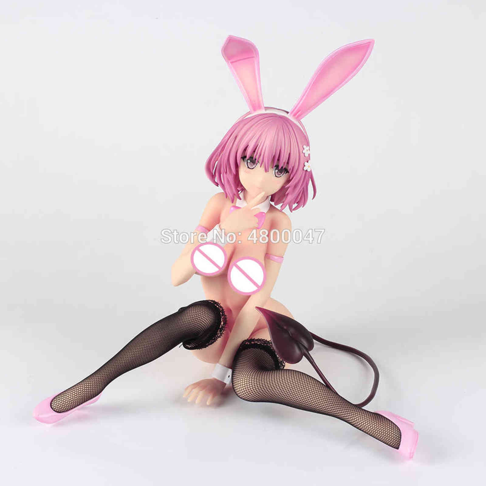 

24cm 1/4 Scale FREEing B-STYLE To Love-ru Darkness Momo Belia Deviluke Sexy Bunny Girl PVC Action Figure Toy Collection Doll H1105, With clothes