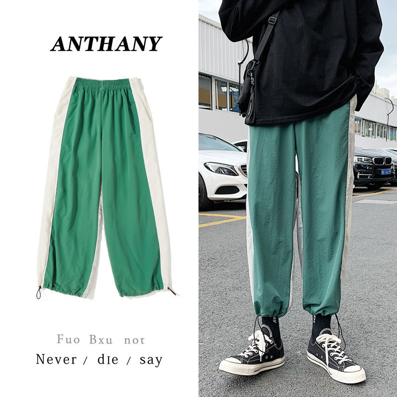 

2021 New Autumn Cotton Sweatpants Men's Fashion Casual Men Streetwear Loose Hip-hop Straight Mens Joggers Track Pants -5xl Ggjy, Green