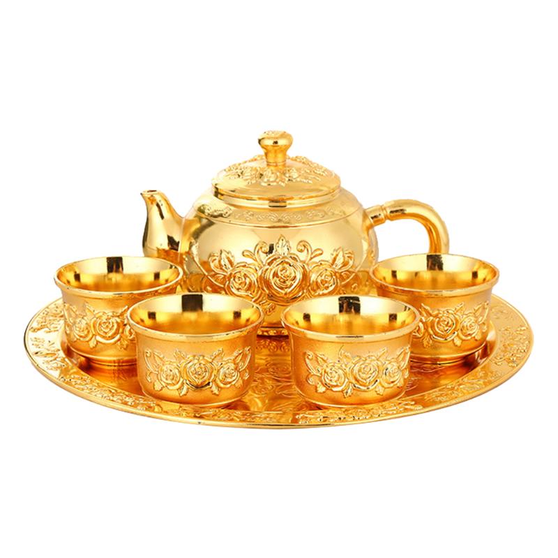 

Cups & Saucers 1 Set Of European Style Tea Kettle Zinc Alloy Storage Tray
