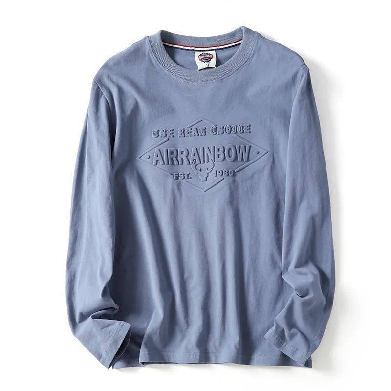 

2021 Ropa Men Vintage Stereo Embossing Autumn Men's Long Sleeve Graphic t Hip Hop Man O-neck Tee Shirt Koszulka Rtsi, Dark grey