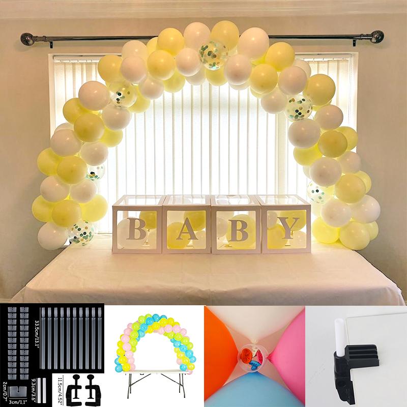 

Transparent Name Box Letter Balloons Balloon Arch Kit Table Arch Ballon Stand Baby Shower First 1st Birthday Party Decorations