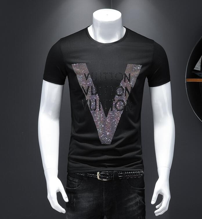 

Men Tops Spring and summer Street Men Wear Hip-Hop Casual Fashion t-shirts, Black