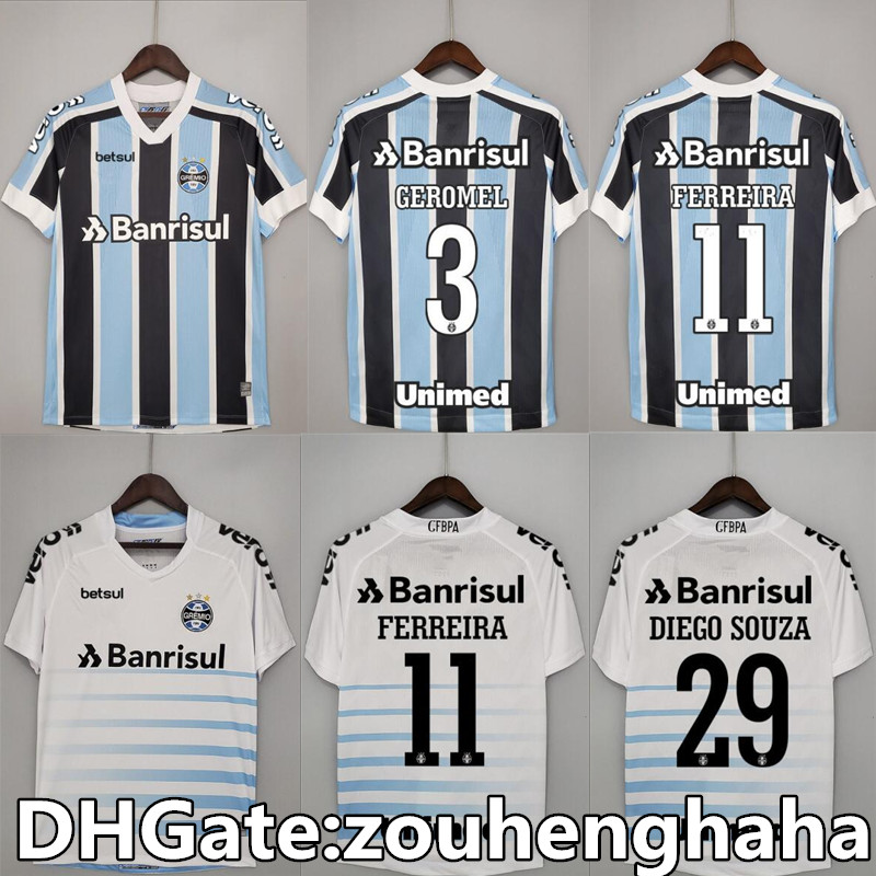 

camisetas Gremio D.COSTA Soccer Jerseys Vest 2021 22 Pre Match Top football shirt Kit GEROMEL DIEGO SOUZA FERREIRA maillots de foot, Black;yellow