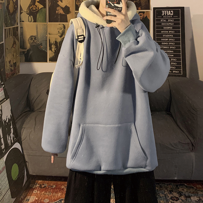 

2021 Winter New Women Hoodies Casual Fleece Thick Hooded Sweatshirt Fashion Solid Color Hoodie Streetwear 31tg, 01