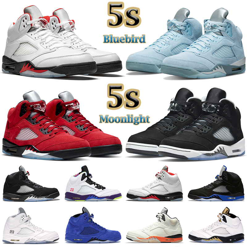 

5s men basketball shoes 5 jumpman Bluebird Moonlight Racer Blue Raging Red Stealth 2.0 Alternate Grape What The Quai 54 mens trainers sneakers