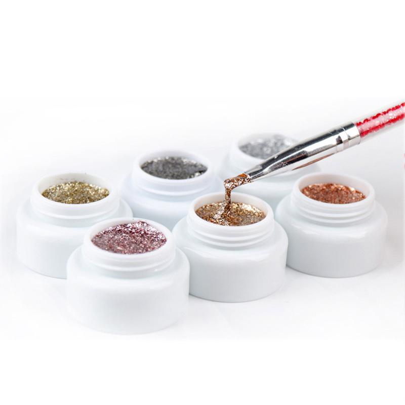 

Nail Gel 5ml/box Product Platinum Glue Explosive Gilt Light Therapy Art Colorful Foil Gold Modeling DIY Polish, Red;pink