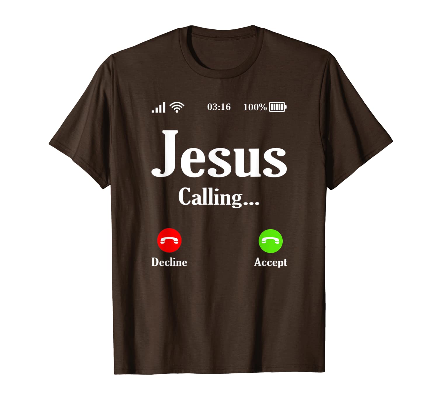 

jesus is calling - christian t shirt, White;black