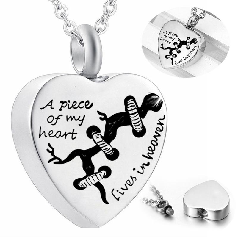 

Pendant Necklaces A Piece Of My Heart Lives In Heaven Locket Cremation Memorial Urn Necklace Jewelry Keepsake