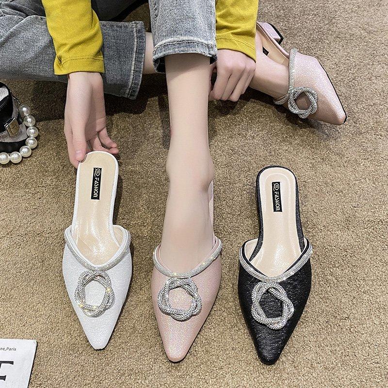 

Slippers Sandals Leisure Ladies Women Wear Mueller Shoes For With Lazy People, Beige