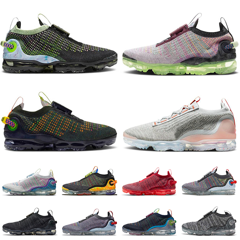 

2021 Top Quality NIK Air Vapormax 2020s Running Shoes Newsprint Violet Ash Volt Black Multi Smoke Grey Team Red Laser Orange GS Color Summit White Stone Blue Sneakers, # pink 36-40